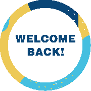 Welcome Back Aqua Set Business Reopening Floor Decal