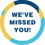 We've Missed You Aqua Set Business Reopening Floor Decal