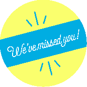 We've Missed You Script Set Business Reopening Floor Decal
