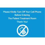 Kindly Turn Off Cell Phone - 8" x 6" Engraved Sign