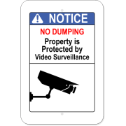 No Dumping Video Surveillance 18" x 12" Aluminum Sign 
