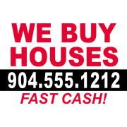 Plastic We Buy Houses Fast Cash Yard Sign