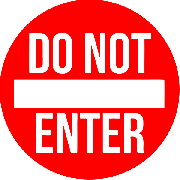 Round Do Not Enter Floor Decal