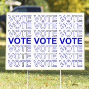 Thank You Bag Style Blue "Vote" Yard Sign | 18" x 24"