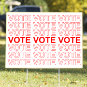 Thank You Bag Style Red "Vote" Yard Sign | 18" x 24"