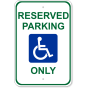 Handicap Reserved Parking 18" x 12" Aluminum Sign 