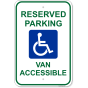 Handicap Van Accessible 18" x 12" Aluminum Sign 
