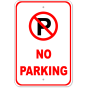 No Parking 18" x 12" Aluminum Sign 