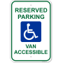 Handicap Van Accessible 18" x 12" Aluminum Sign 
