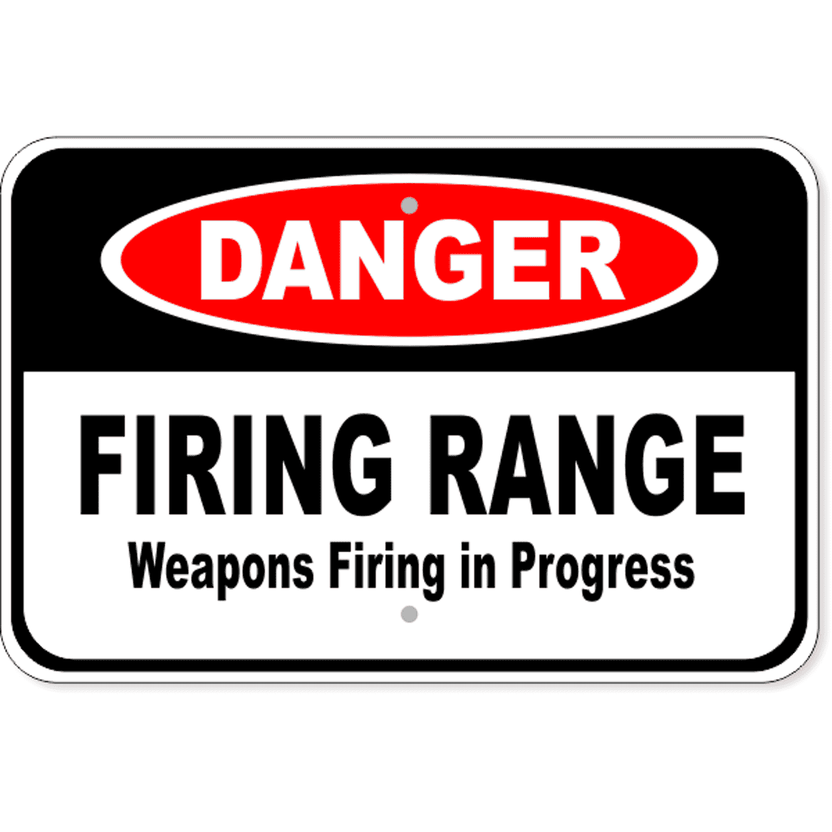 Danger Firing Range Aluminum Sign | 12" x 18"