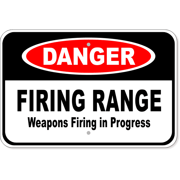 Danger Firing Range 12" x 18" Aluminum Sign