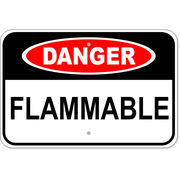 Danger Flammable 12" x 18" Aluminum Sign