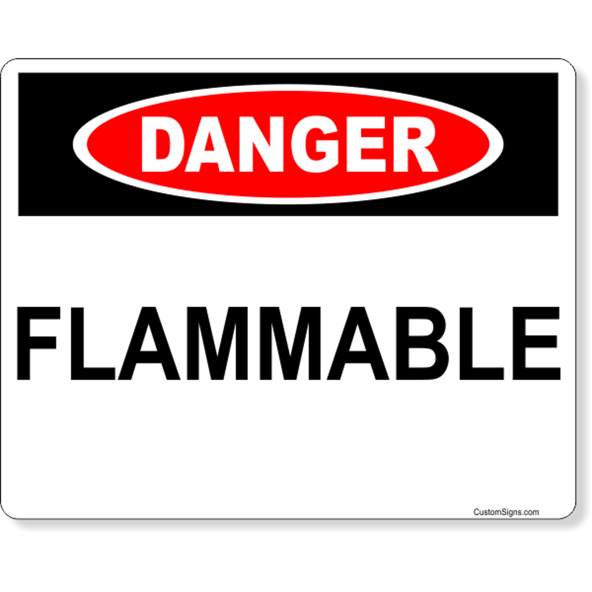 Danger Flammable Full Color Sign | 8" x 10"
