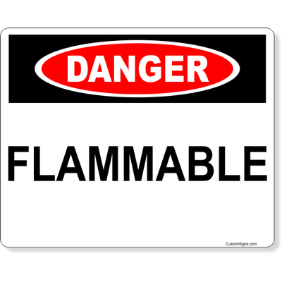 Danger Flammable Full Color Sign | 8" x 10"