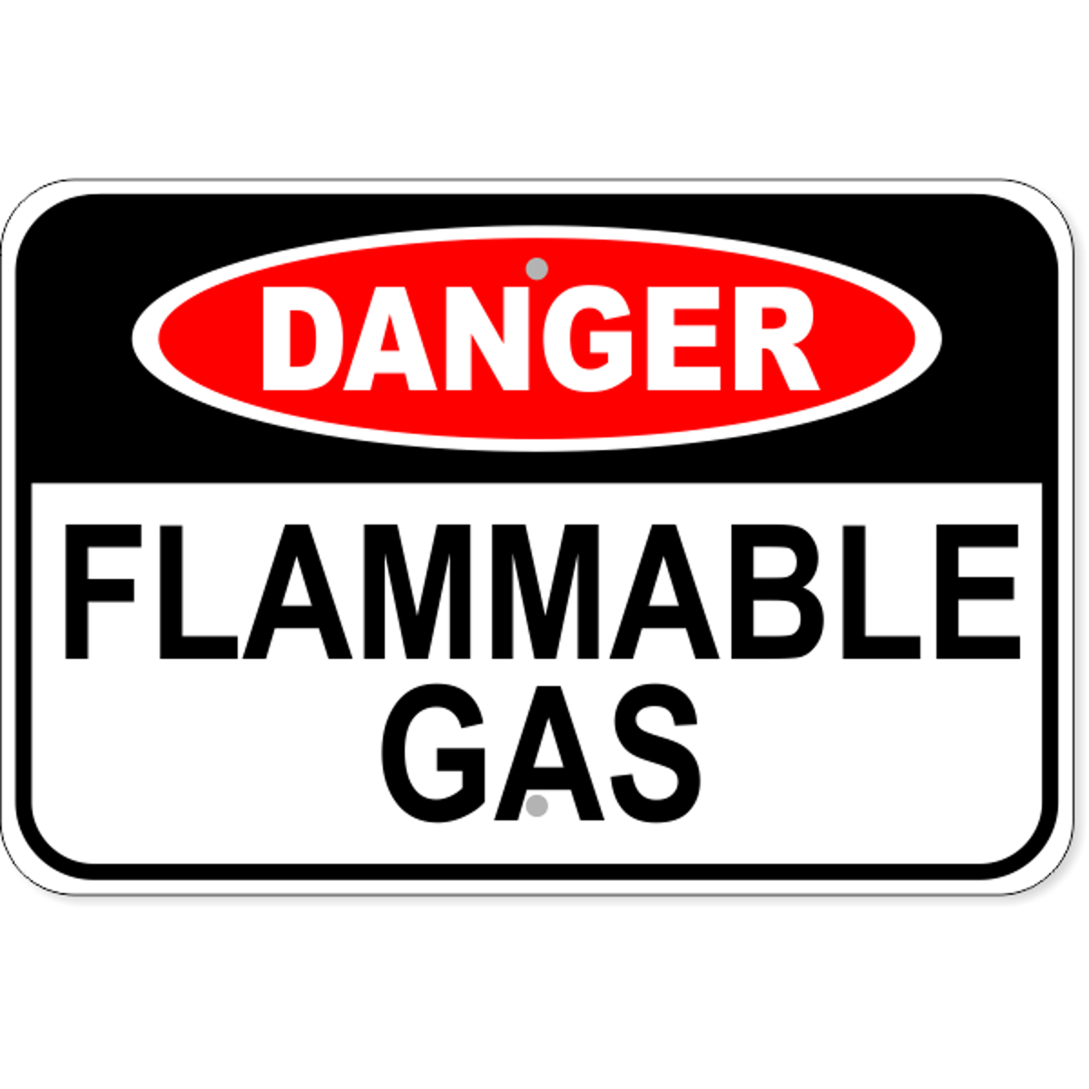 Danger Flammable Gas Aluminum Sign | 12" x 18"