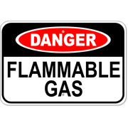 Danger Flammable Gas 12" x 18" Aluminum Sign