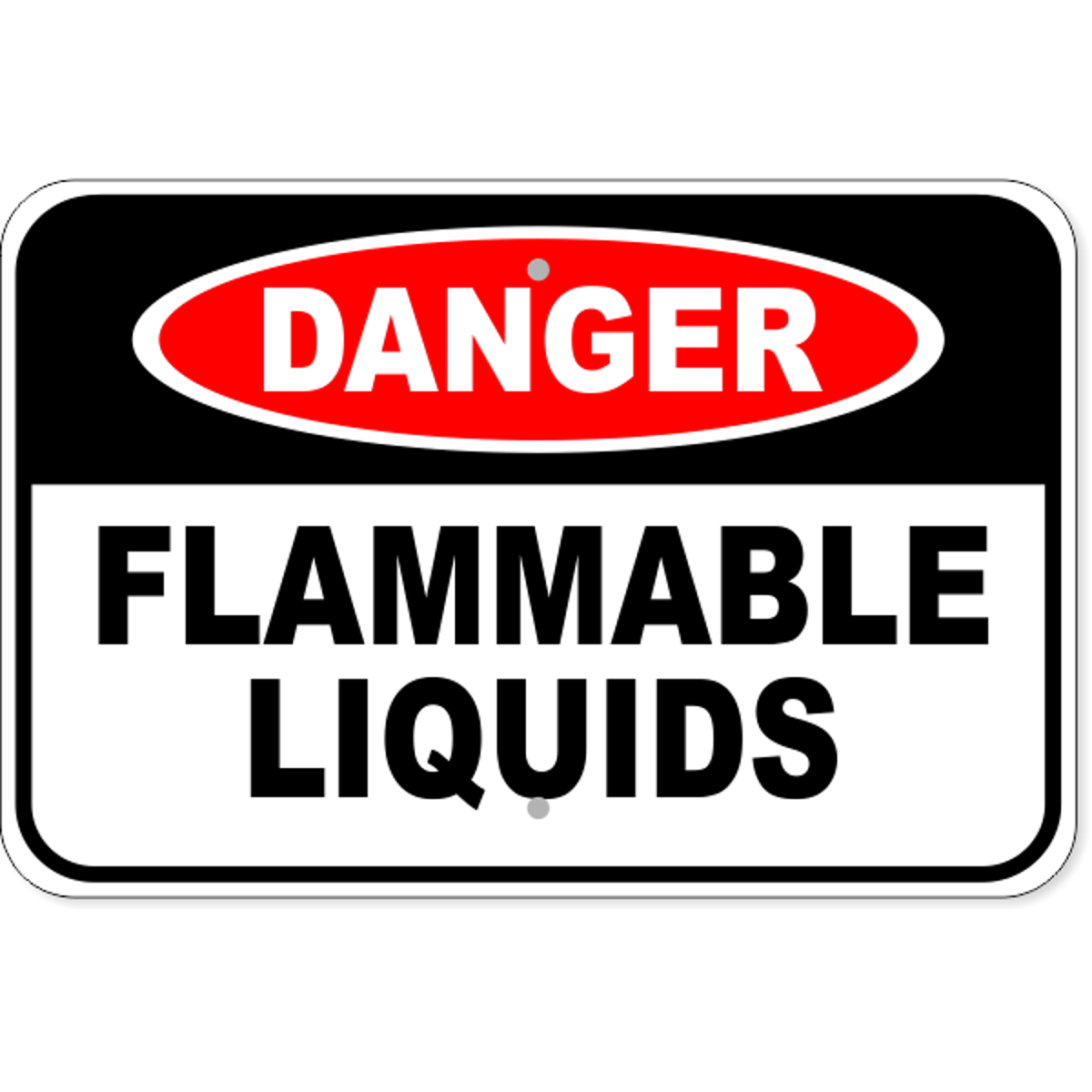 Danger Flammable Liquids Aluminum Sign | 12" x 18"