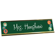 Custom Full Color Plastic Teachers Desk Plate