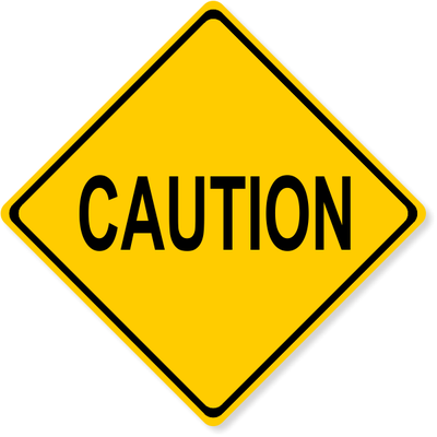 Diamond Caution Decal | 6" x 6"