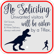 T-Rex No Soliciting Sign