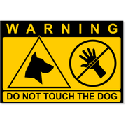 4" x 6" Do Not Touch Dog Crate Decal