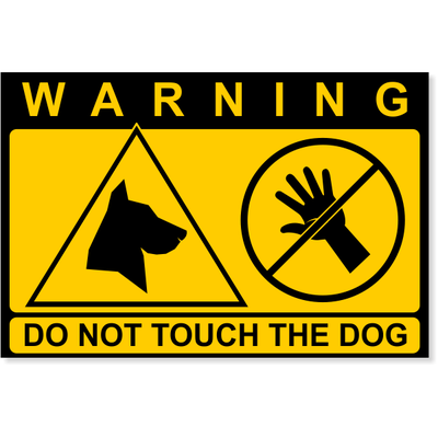 Do Not Touch Dog Crate Decal | 4" x 6"