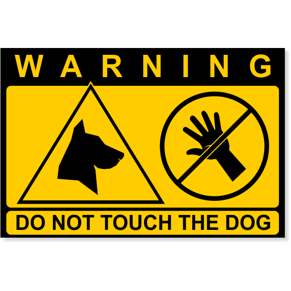 4" x 6" Do Not Touch Dog Crate Decal