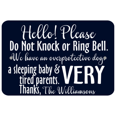 Do Not Knock Sign for No Soliciting