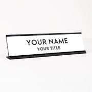 2" x 8" Custom Desk Name Plate – Personalized Name & Title