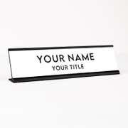 2" x 8" Custom Desk Name Plate – Personalized Name & Title