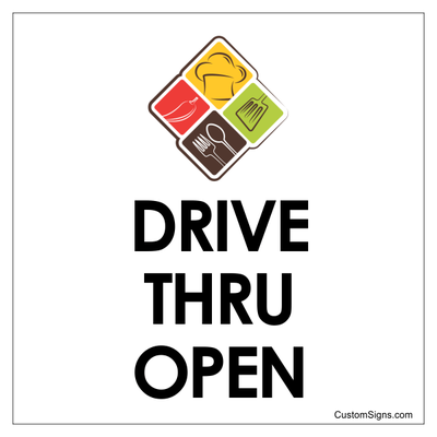 Pick Up Here Sign with Icon | 8" x 8"