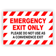 Emergency Exit Only 6" x 9" Vinyl Decal