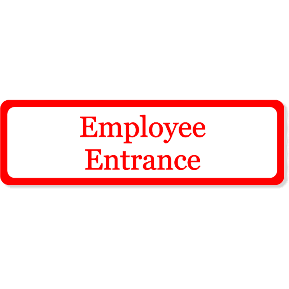 Employee Entrance Decal | 3" x 10"