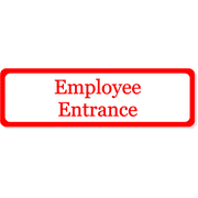 3" x 10" Employee Entrance Decal