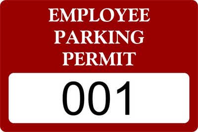 Employee Parking Bumper Sticker