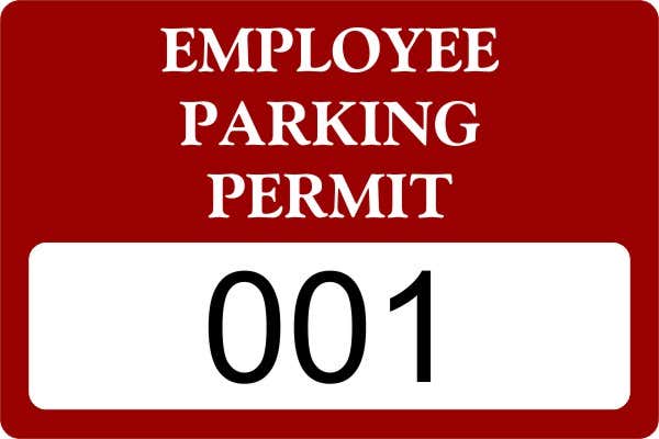 Employee Parking Bumper Sticker