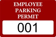 Employee Parking Bumper Sticker