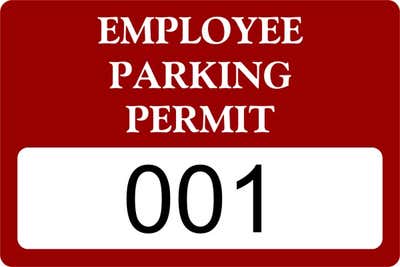 Employee Parking Bumper Sticker