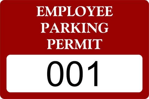 Employee Parking Bumper Sticker