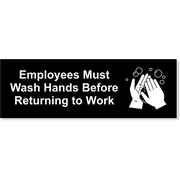 2" x 6" Employees Must Wash Hands Decal