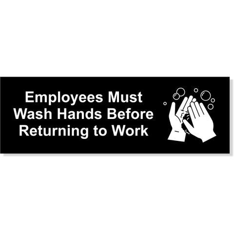 2" x 6" Employees Must Wash Hands Decal