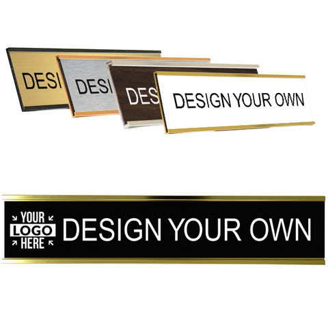 Engraved Plastic Wall Name Plate with Aluminum Holder
