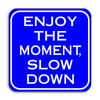 Enjoy The Moment, Slow Down Sign