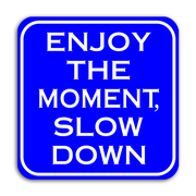 Enjoy The Moment, Slow Down Sign