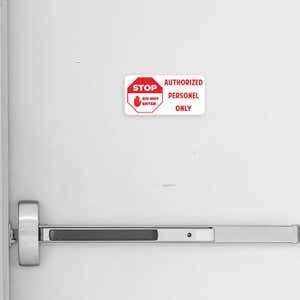 Red And White Cautionary 3 By 6 Plastic Sign