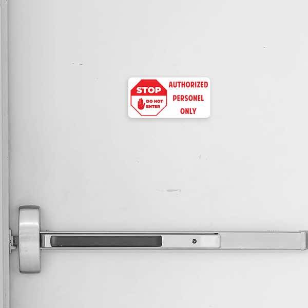 Red And White Cautionary 3 By 6 Plastic Sign