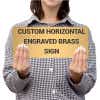 Person Holding A Horizontal Custom Engraved Brass Sign