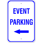Event Parking Left Arrow Sign