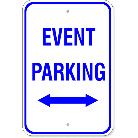 Event Parking Double Arrow Sign