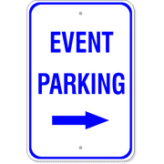 Event Parking Right Arrow Sign